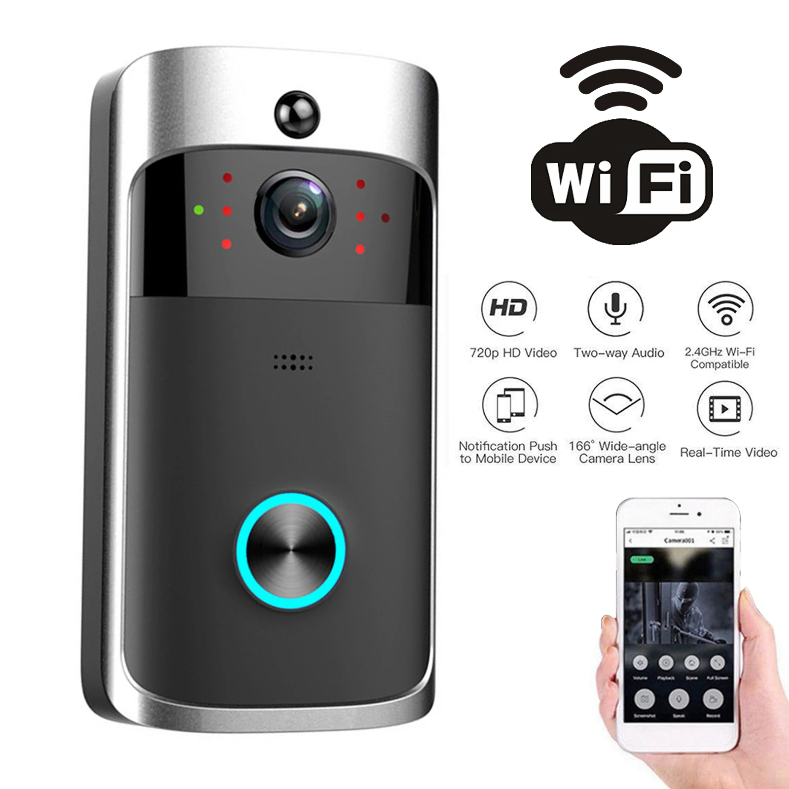 Home Security Monitoring Service - 2026 YENI V5 Görüntülü Kapı Zili