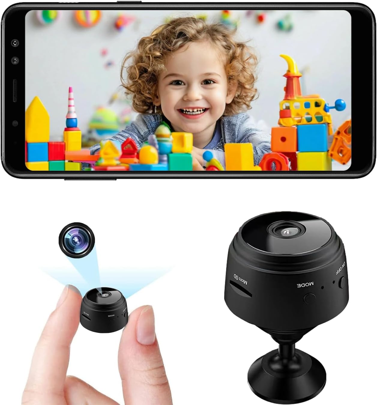 Home Security Monitoring Service - Mini Güvenlik Kamerası, Bebek/Evcil Hayvan/Dadı için