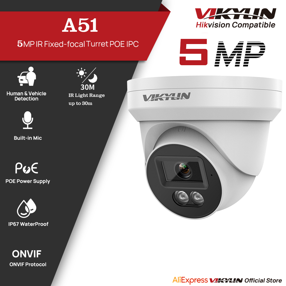 Home Security Service - VIKYLIN 5MP IP Güvenlik Kamerası, IR