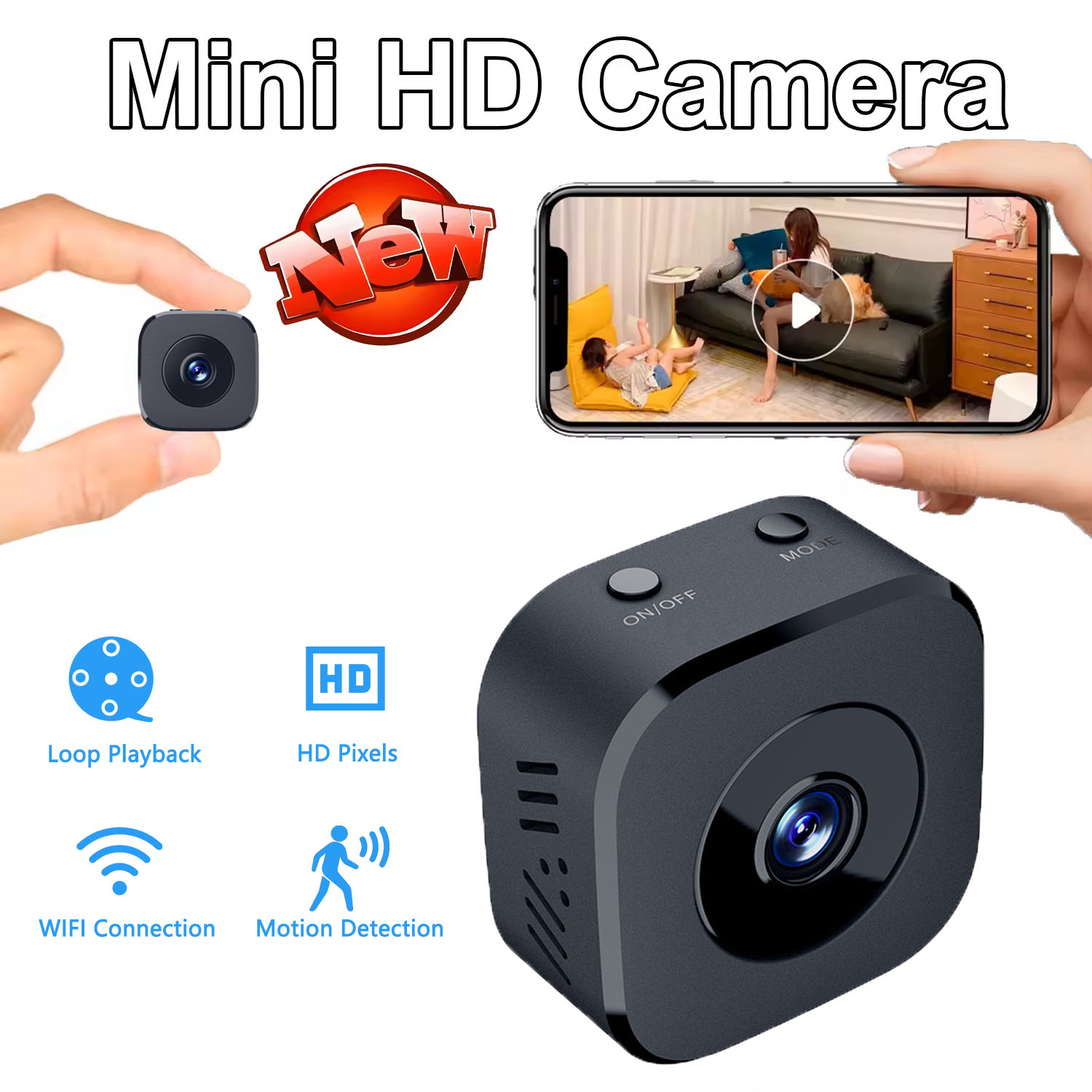 Home Security No Wifi Needed - Güvenlik Kamerası 4K Mini Tam Renkli