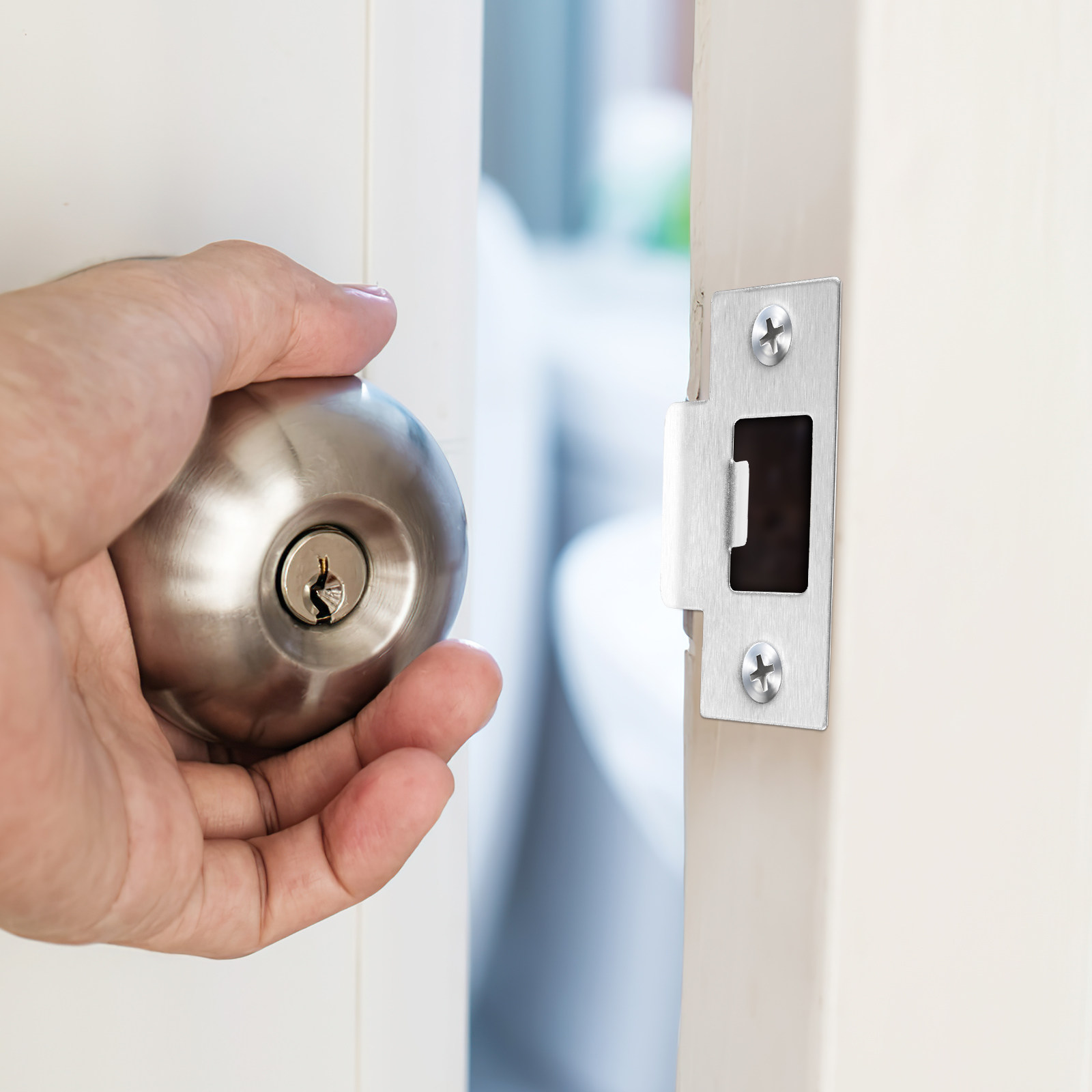 Door Reinforcer Kit - 4 Adet Paslanmaz Çelikten Yapılmış, Ağır