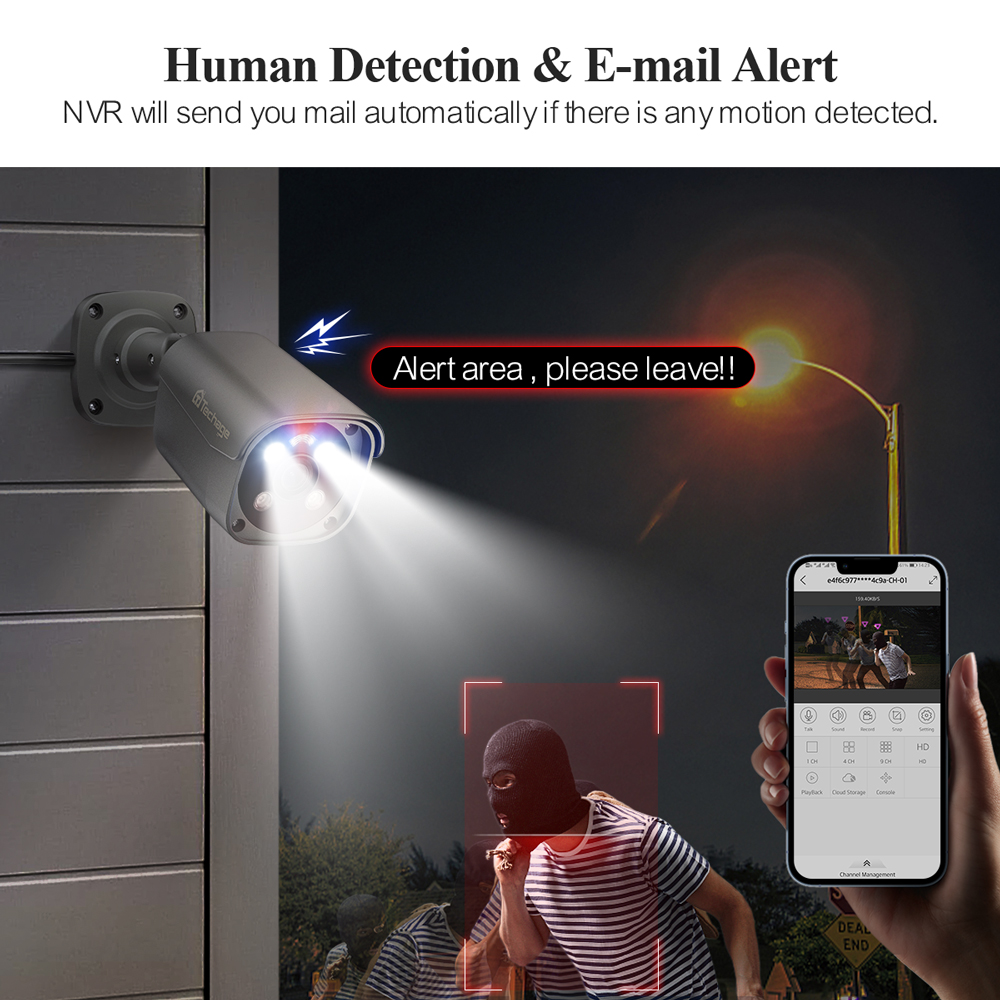 Techage H.265 8CH 5MP 8MP 4K P - Home Security With Camera incelemesi ve fiyatı