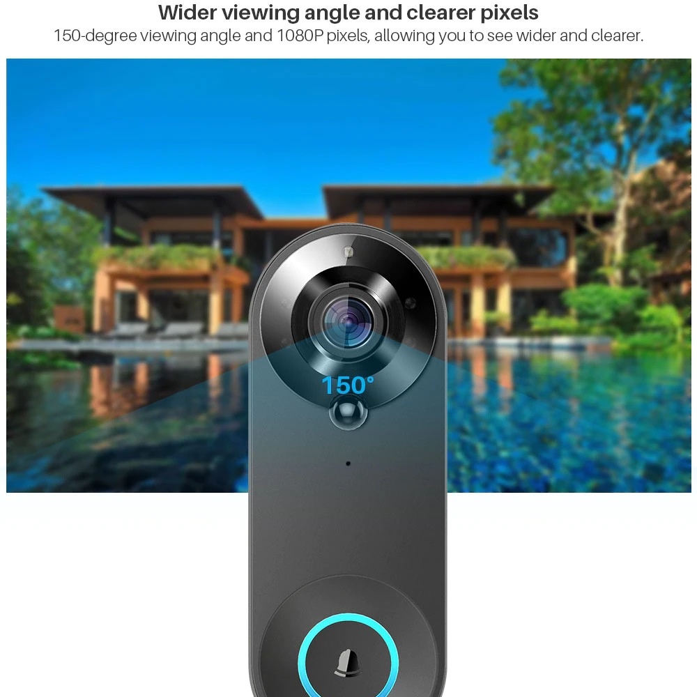 Tuya 1080P kablosuz WIFI kapı  - Home Security Monitoring Service incelemesi ve fiyatı