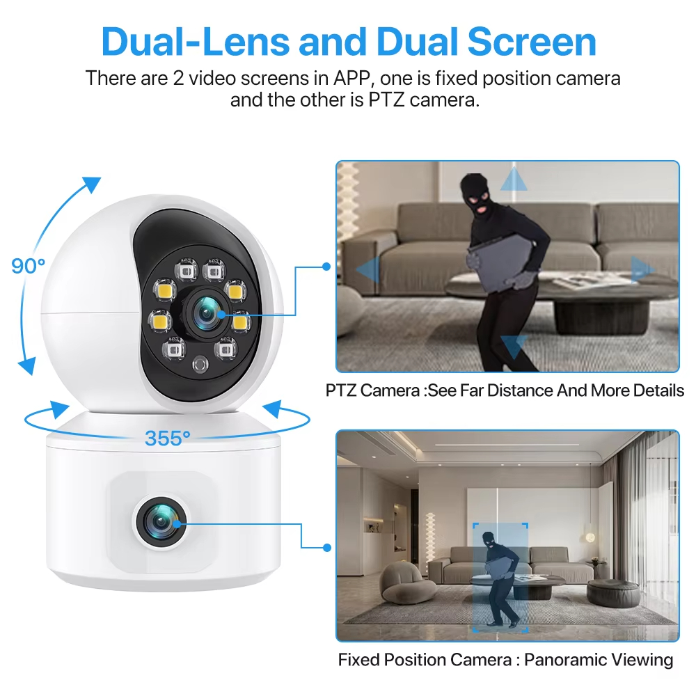 6MP ICSEE WiFi IP Kamera Çift  - Home Security Camera Xiaomi incelemesi ve fiyatı