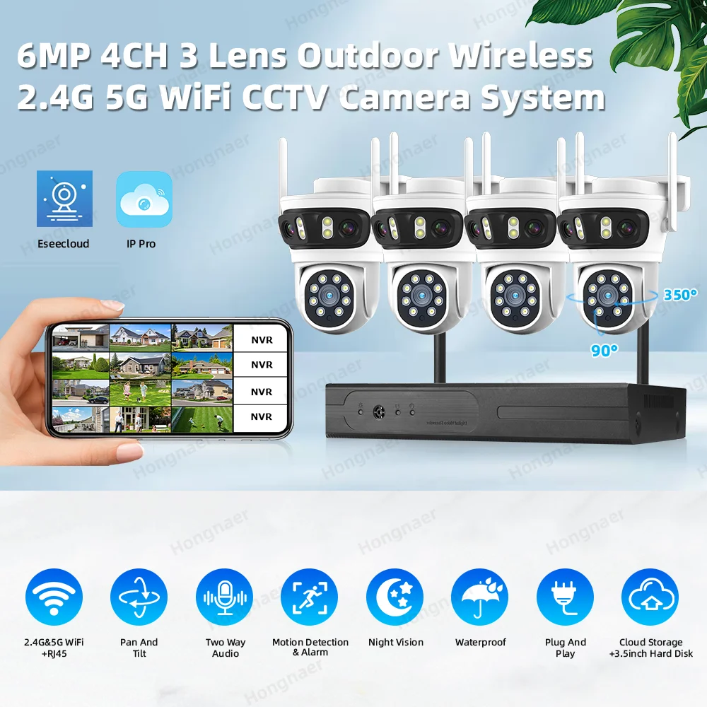2026 Hongnaer 6MP 4 Kanallı 3  - Home Security With Camera incelemesi ve fiyatı