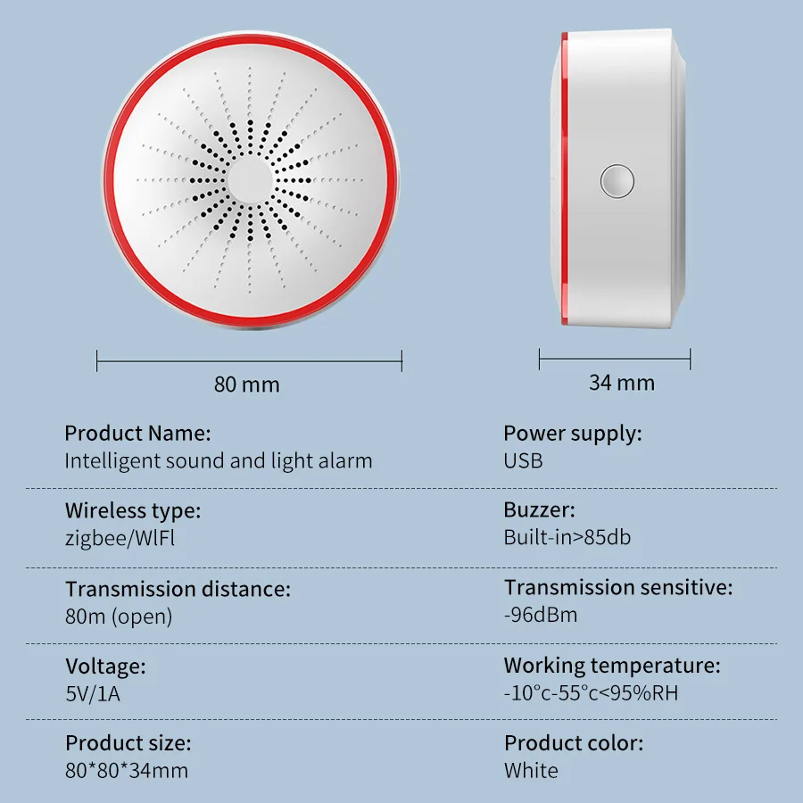 Tuya WiFi ZigBee Akıllı Alarm  - Home Security Siren incelemesi ve fiyatı
