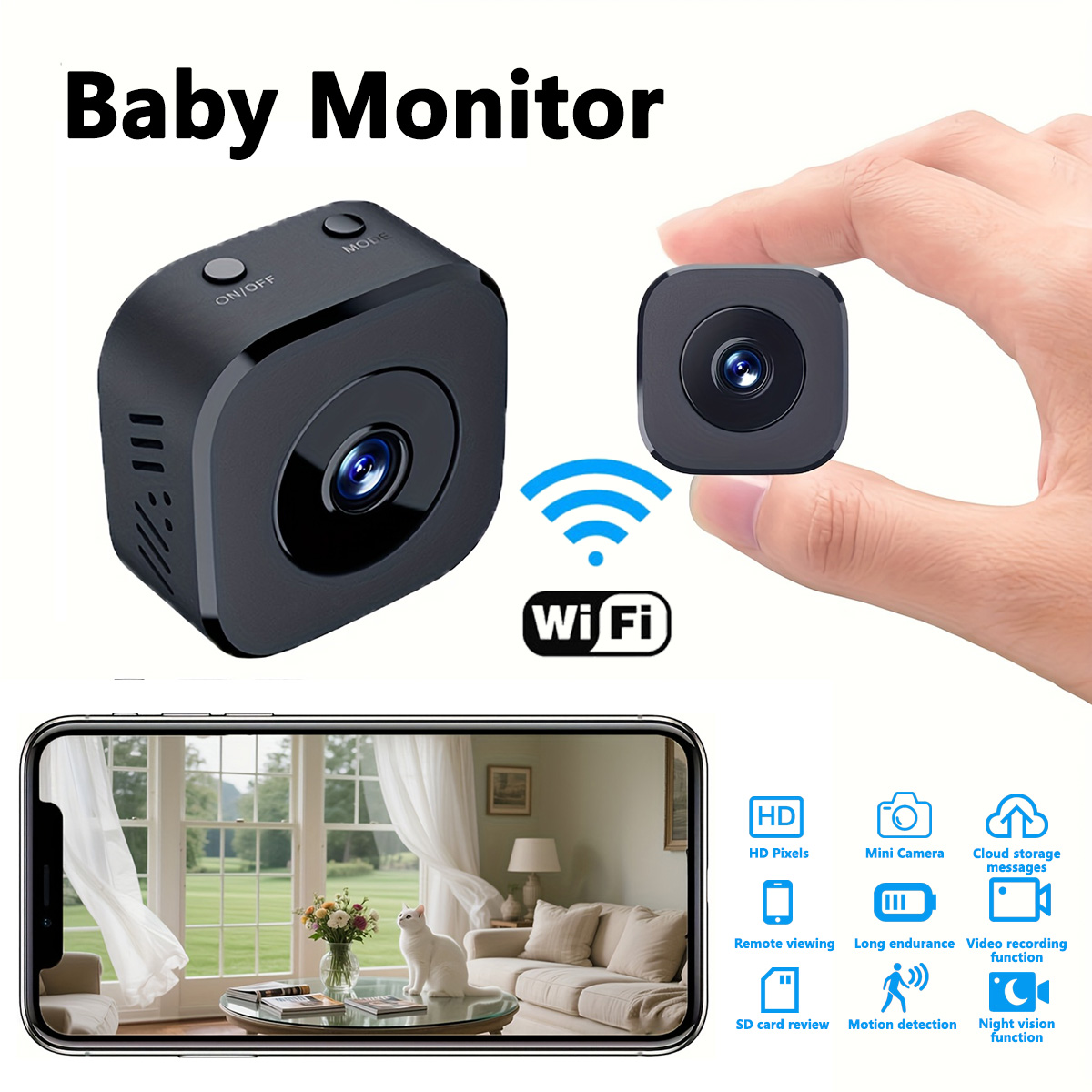 1080P HD Mini WiFi Kamera Kapa - Home Security With Camera incelemesi ve fiyatı