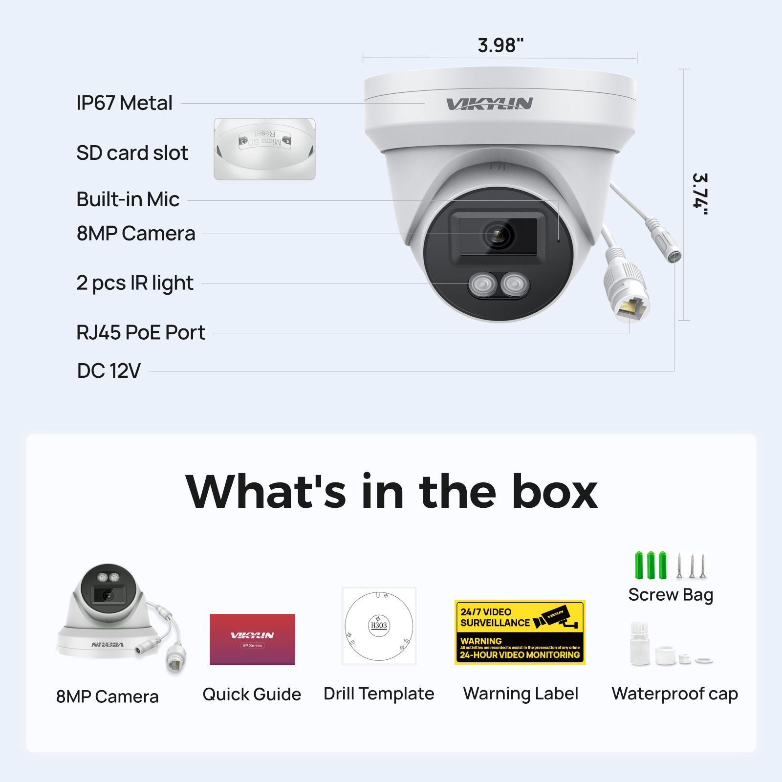 VIKYLIN 8MP HD IP Güvenlik Kam - Home Security Service incelemesi ve fiyatı