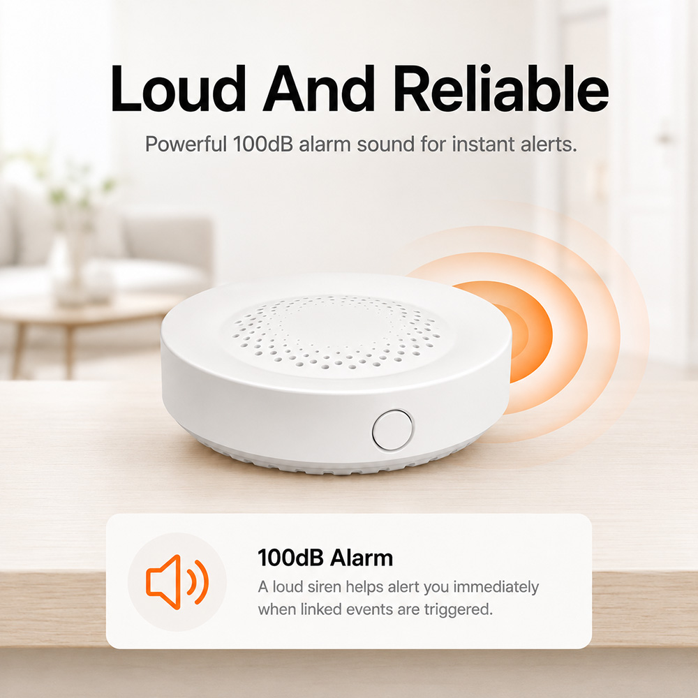 Tuya Zigbee Siren Alarmı 100dB - Home Security Siren incelemesi ve fiyatı