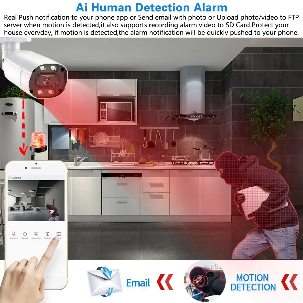 4K AHD DVR Ev Güvenlik Seti, 8 - Home Security With Camera incelemesi ve fiyatı